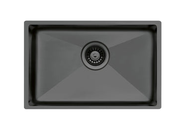 26 inch Stainless Steel Undermount Single Bowl Matte Black Kitchen Sink - Pro 26 Black - Sink Depot